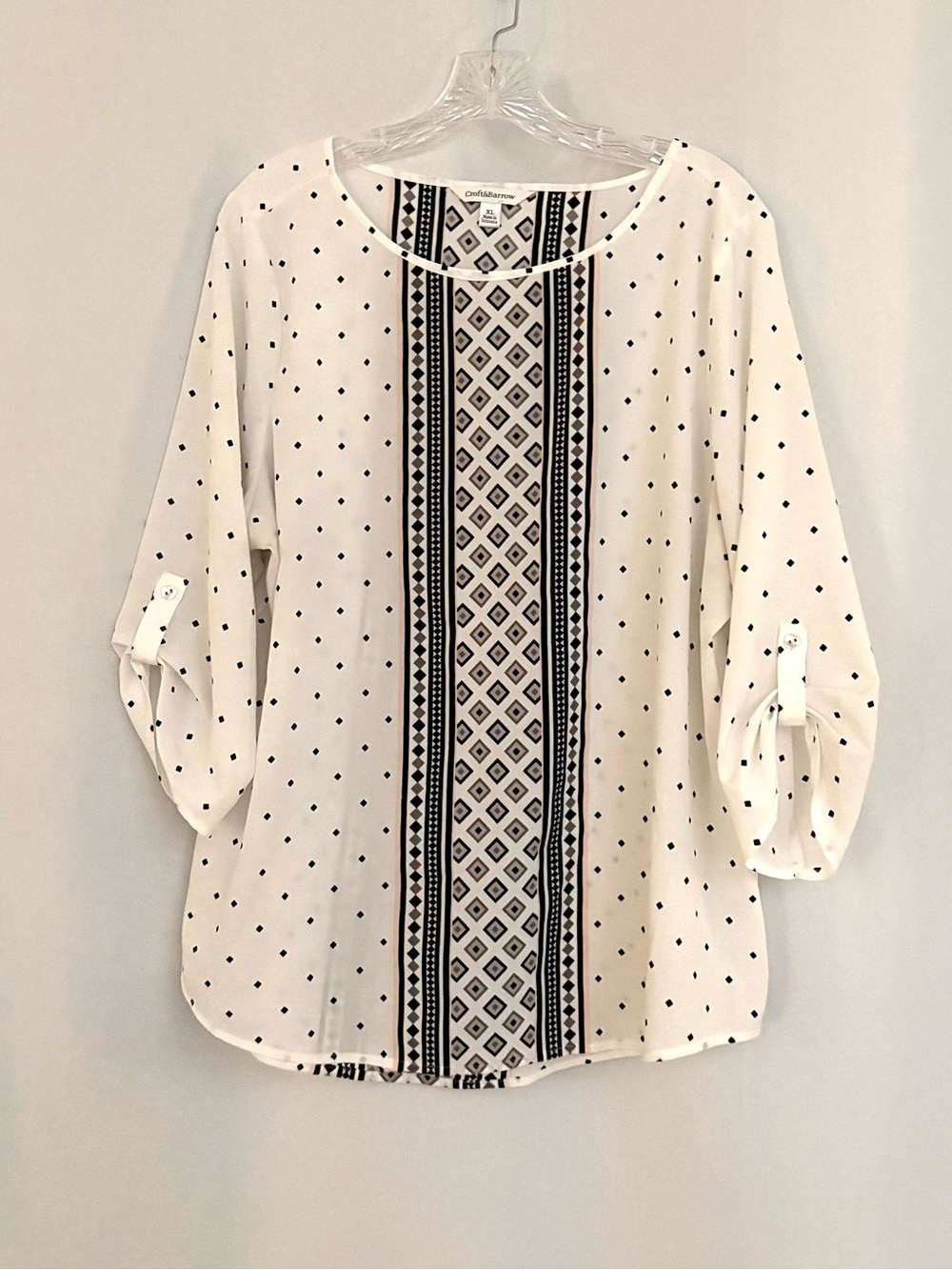 Croft & Barrow 3/4 Sleeve Blouse - Picture 2 of 6